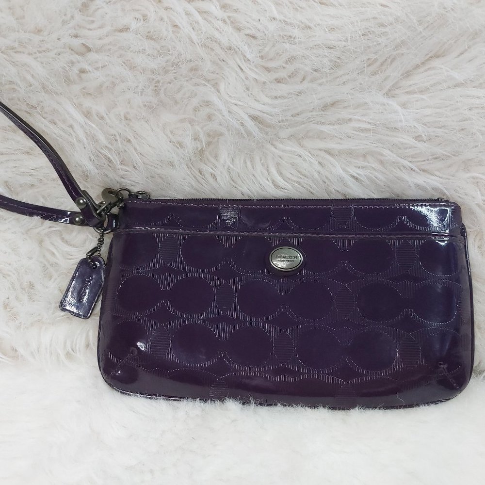 Coach Purple Wristlet Clutch